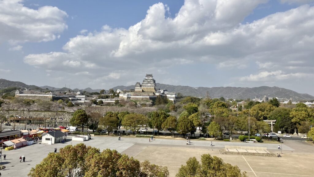 イーグレひめじの屋上展望台から見える姫路城