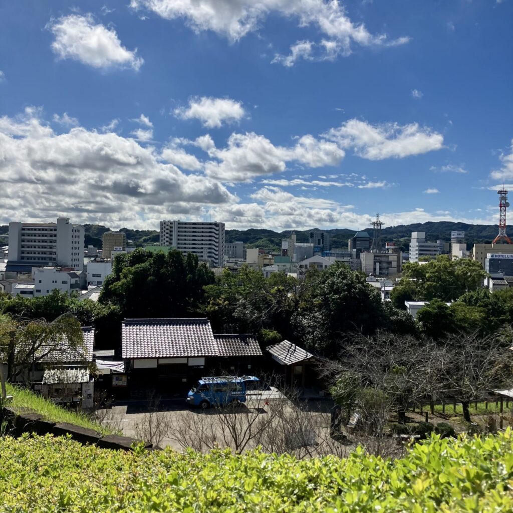 掛川城公園から見た掛川市の景色