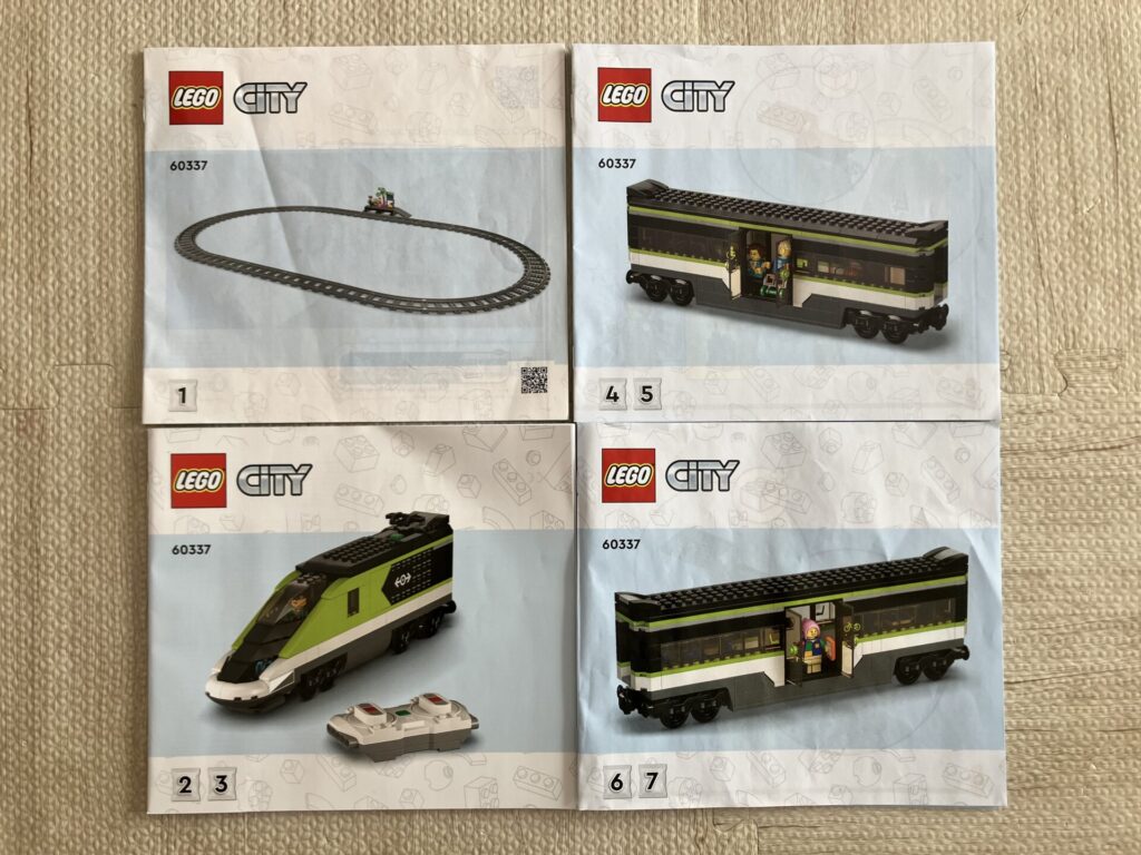 レゴシティ「シティ急行」付属の説明書4冊